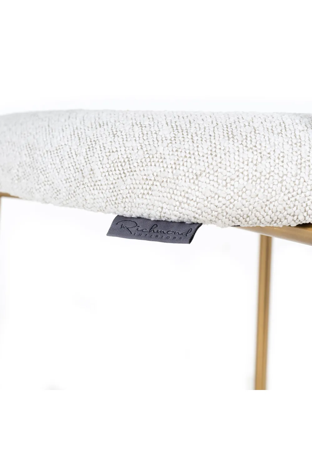 White Bouclé Counter Stool | OROA Xenia