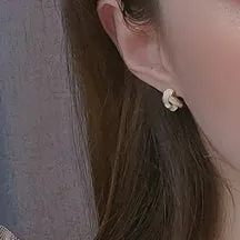 White Knot Invisible Clip On Earrings