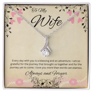 Wife - Alluring Beauty Necklace (White or Yellow Gold)