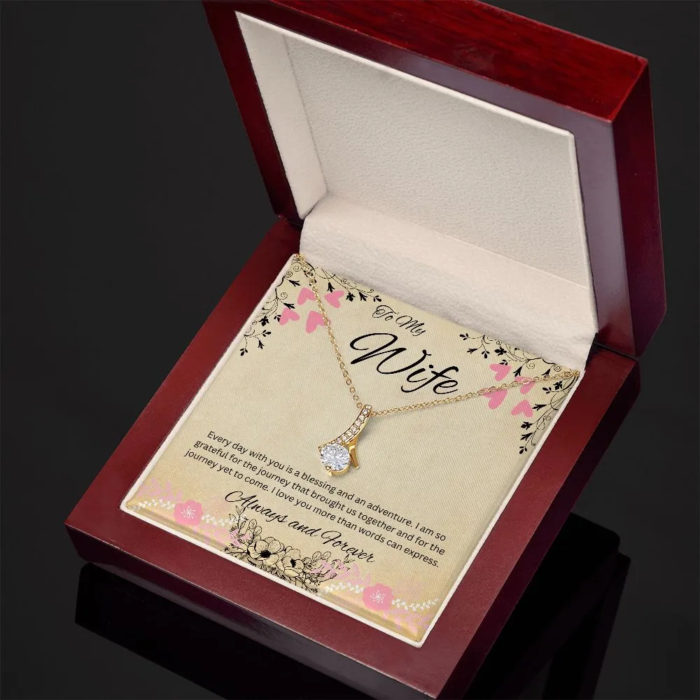 Wife - Alluring Beauty Necklace (White or Yellow Gold)