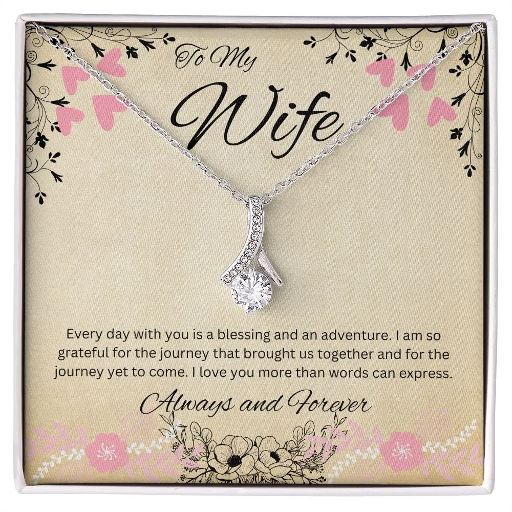 Wife - Alluring Beauty Necklace (White or Yellow Gold)