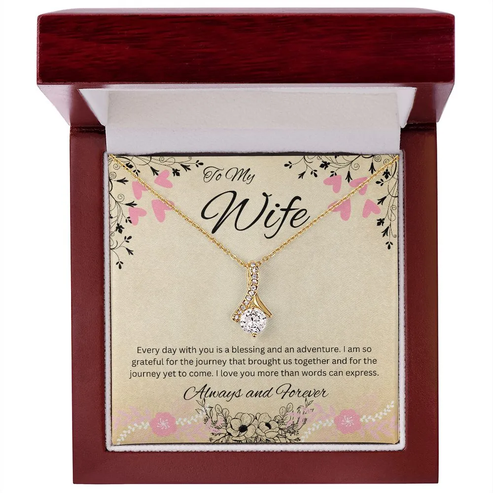 Wife - Alluring Beauty Necklace (White or Yellow Gold)