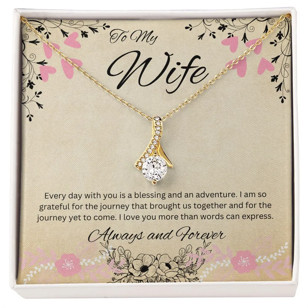 Wife - Alluring Beauty Necklace (White or Yellow Gold)