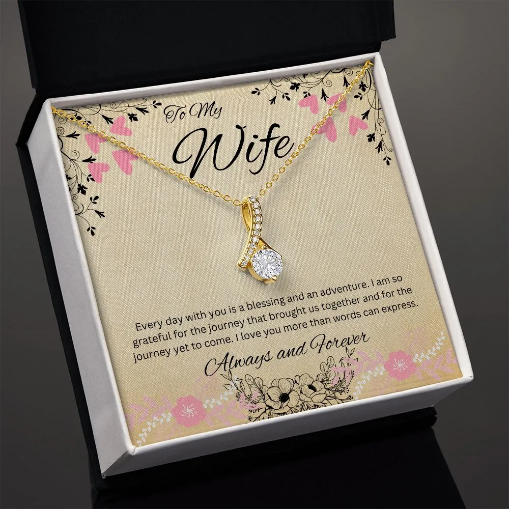 Wife - Alluring Beauty Necklace (White or Yellow Gold)