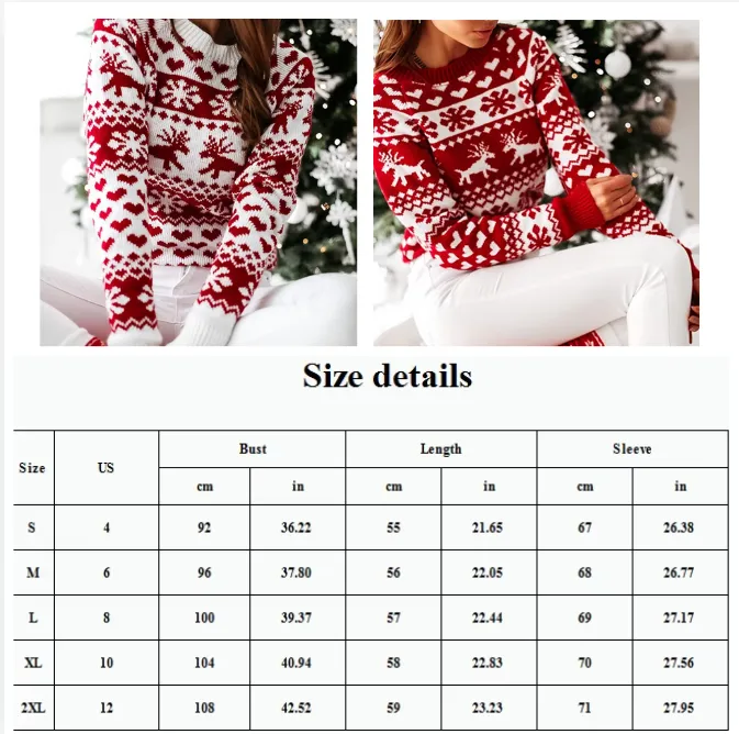 Winter Christmas Sweaters Long Sleeve