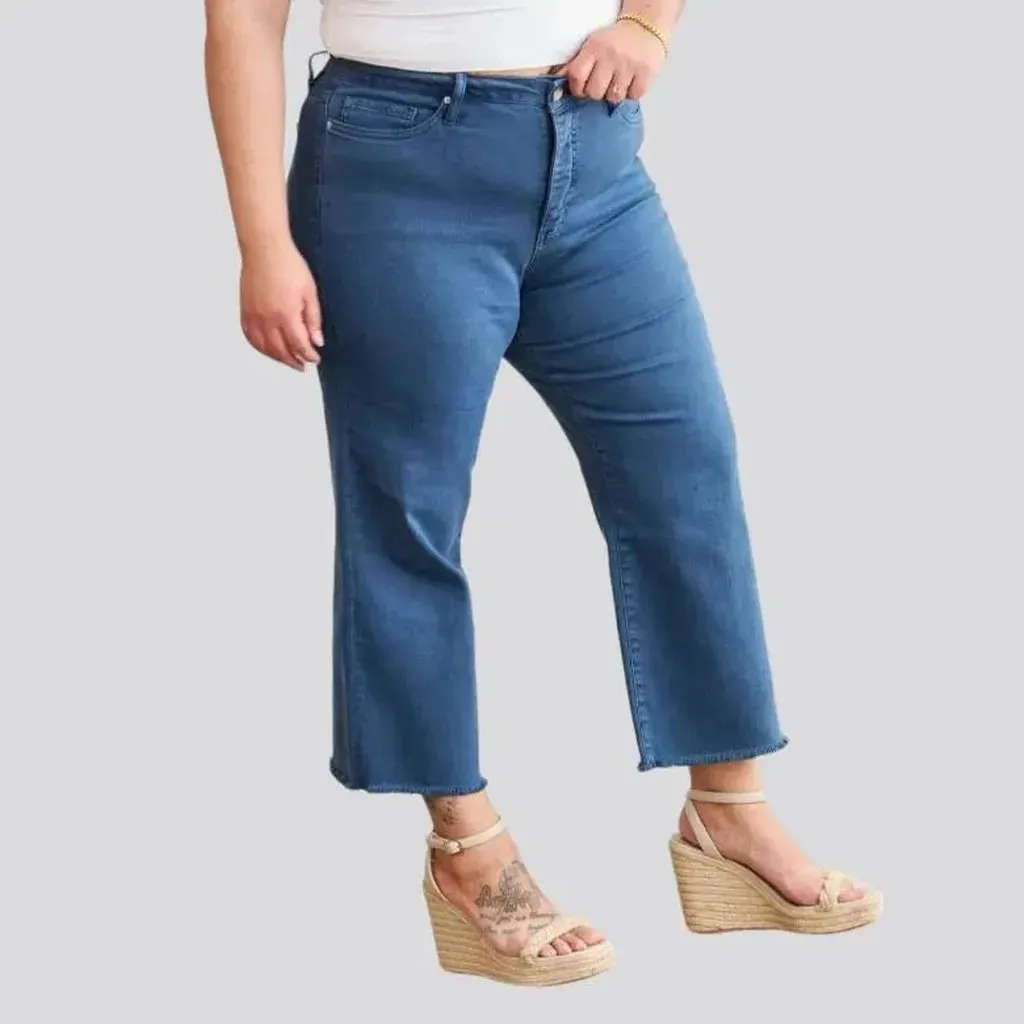 Y2k cutoff-bottoms jeans
 for women