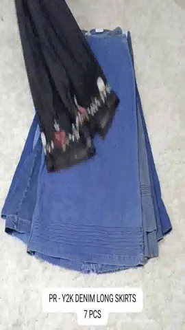 Y2K Denim Long Skirts