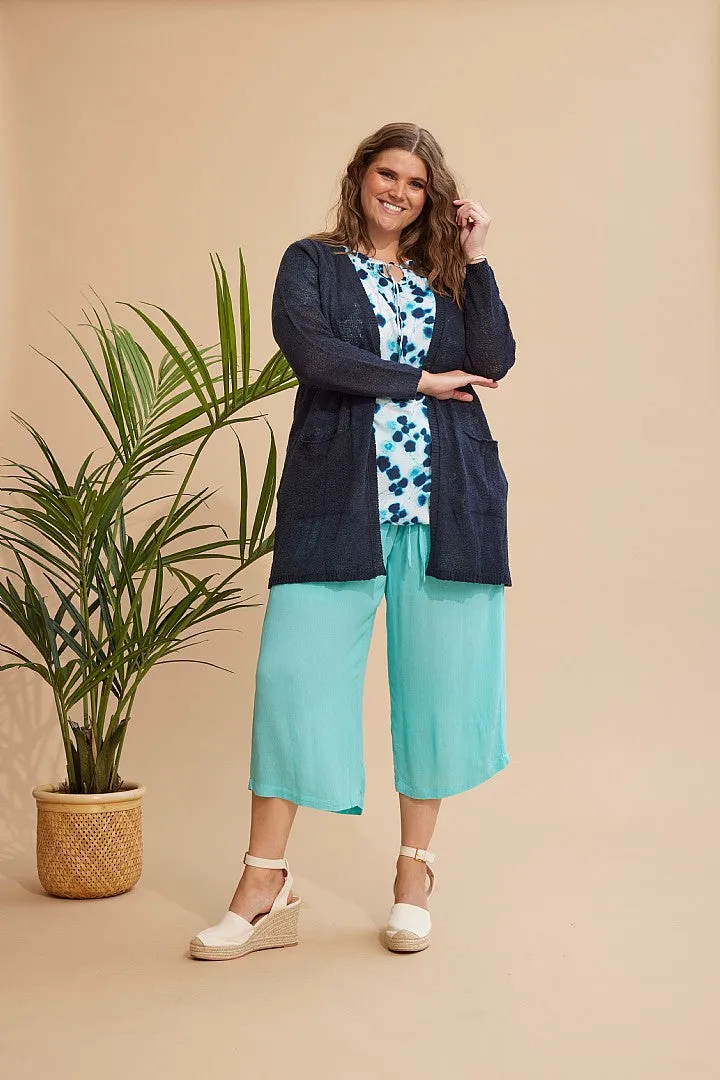 Zhenzi Joelle Culotte Trousers in Aqua