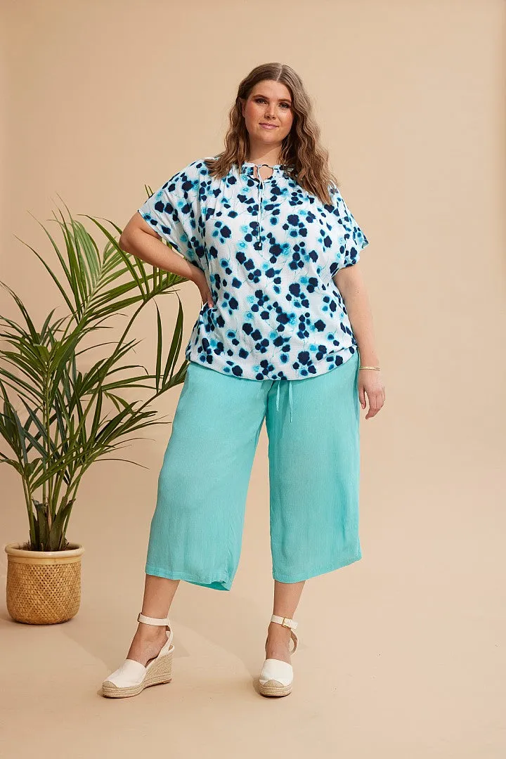 Zhenzi Joelle Culotte Trousers in Aqua